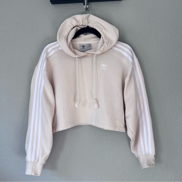 adidas Originals Tops - Adidas Originals Adicolor Cropped Cream Hoodie XS.